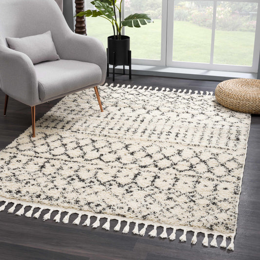 Hauteloom Kibureau Moroccan-Inspired Shag Area Rug