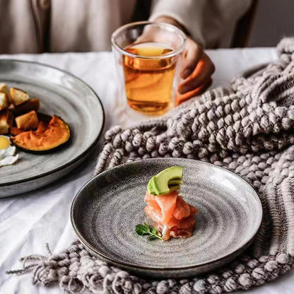 Modern Ribbed Porcelain Dinnerware – Plates & Bowl