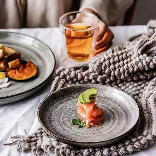 Modern Ribbed Porcelain Dinnerware – Plates & Bowl