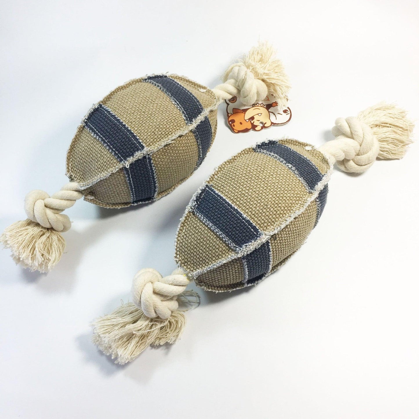 Durable Linen Cotton Rope Dog Toy For Rugby Training - Bite Resistant