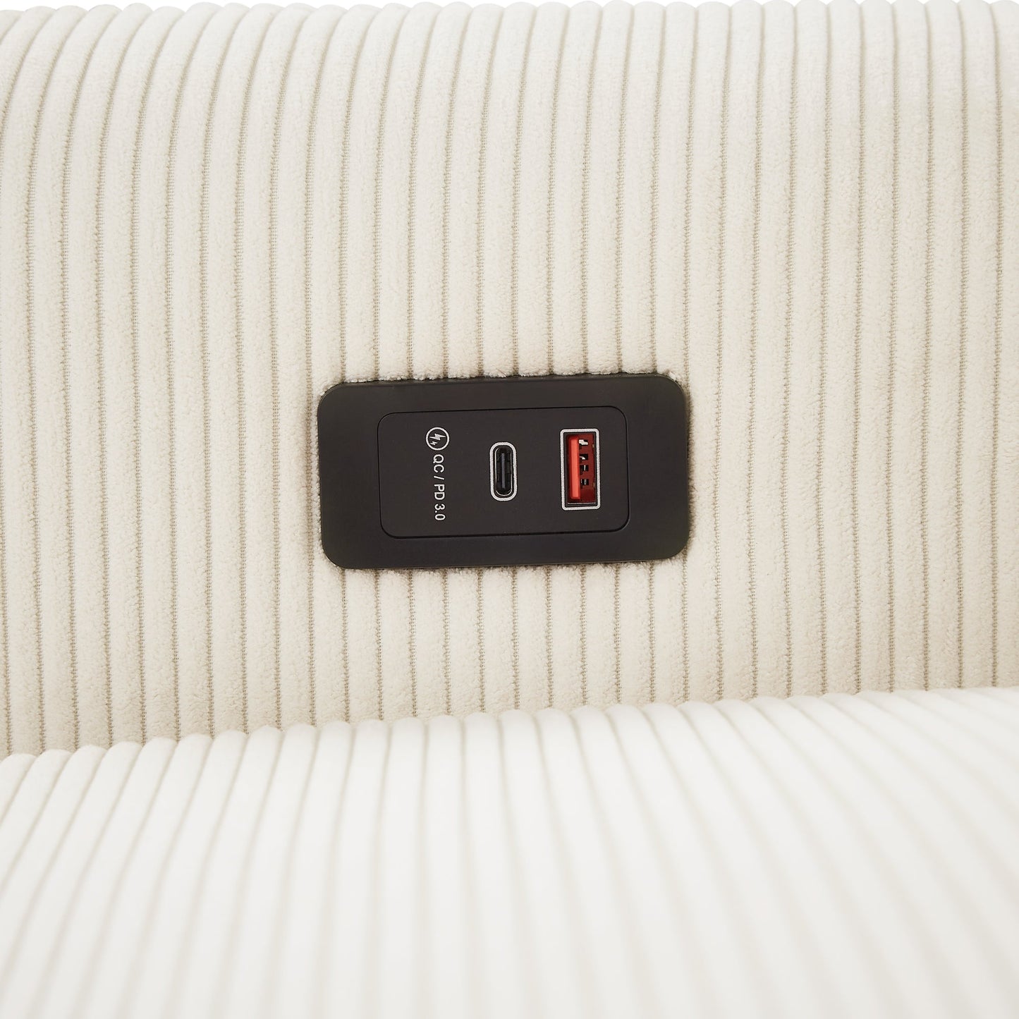 Avery Mid-Century Beige Loveseat Sleeper with Adjustable Backrest