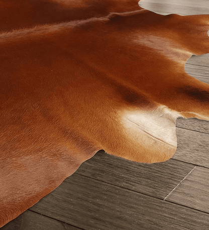 Dark Brown Cowhide Area Rug 6x7 | Handmade, Shed-Free & Durable