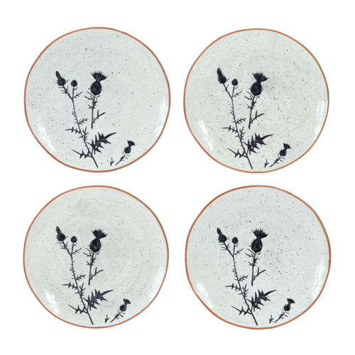 Elegant 8-Inch Ceramic Dessert Plates (Set of 4)