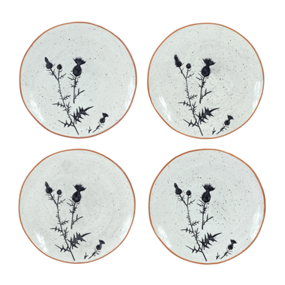 Elegant 8-Inch Ceramic Dessert Plates (Set of 4)