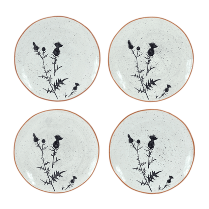 Elegant 8-Inch Ceramic Dessert Plates (Set of 4)
