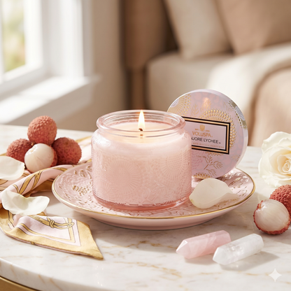 Voluspa Panjore Lychee Decorative Mini Coconut Wax Candle