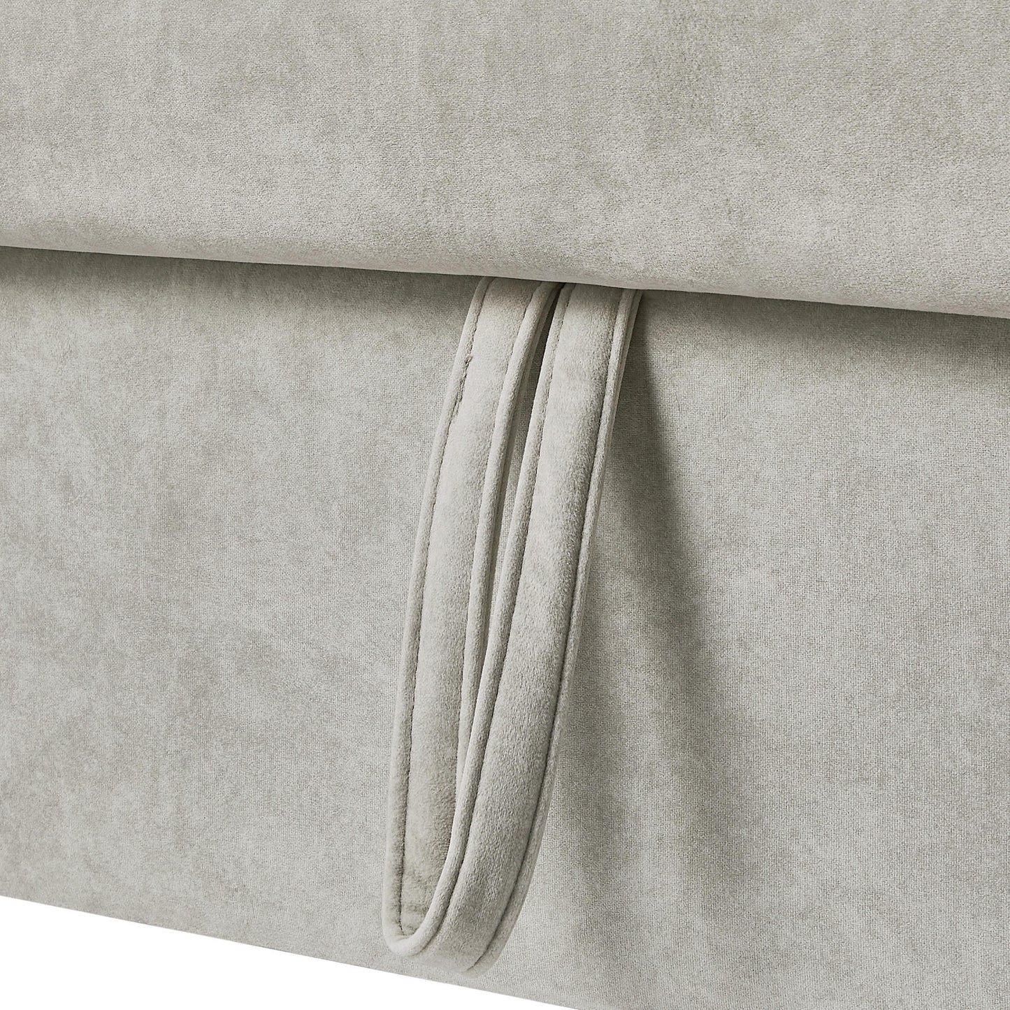 2-Seat Microfiber Sofa Bed with Pillows and Side Storage