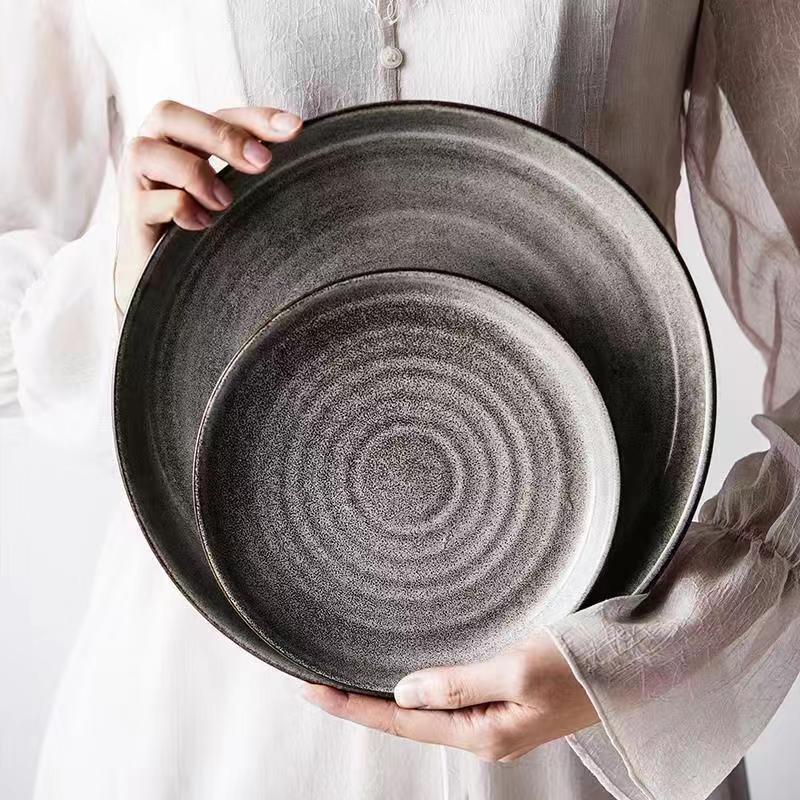 Modern Ribbed Porcelain Dinnerware – Plates & Bowl