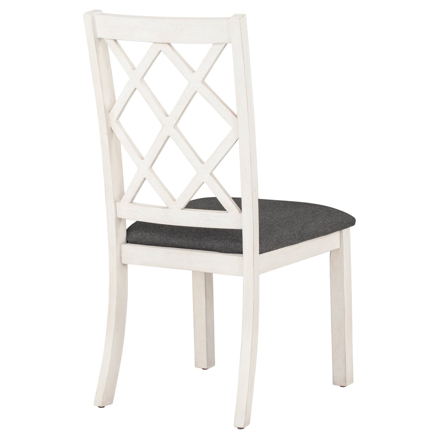 42” Pedestal Dining Table Set for 4 — Brown Wood & Linen Seating