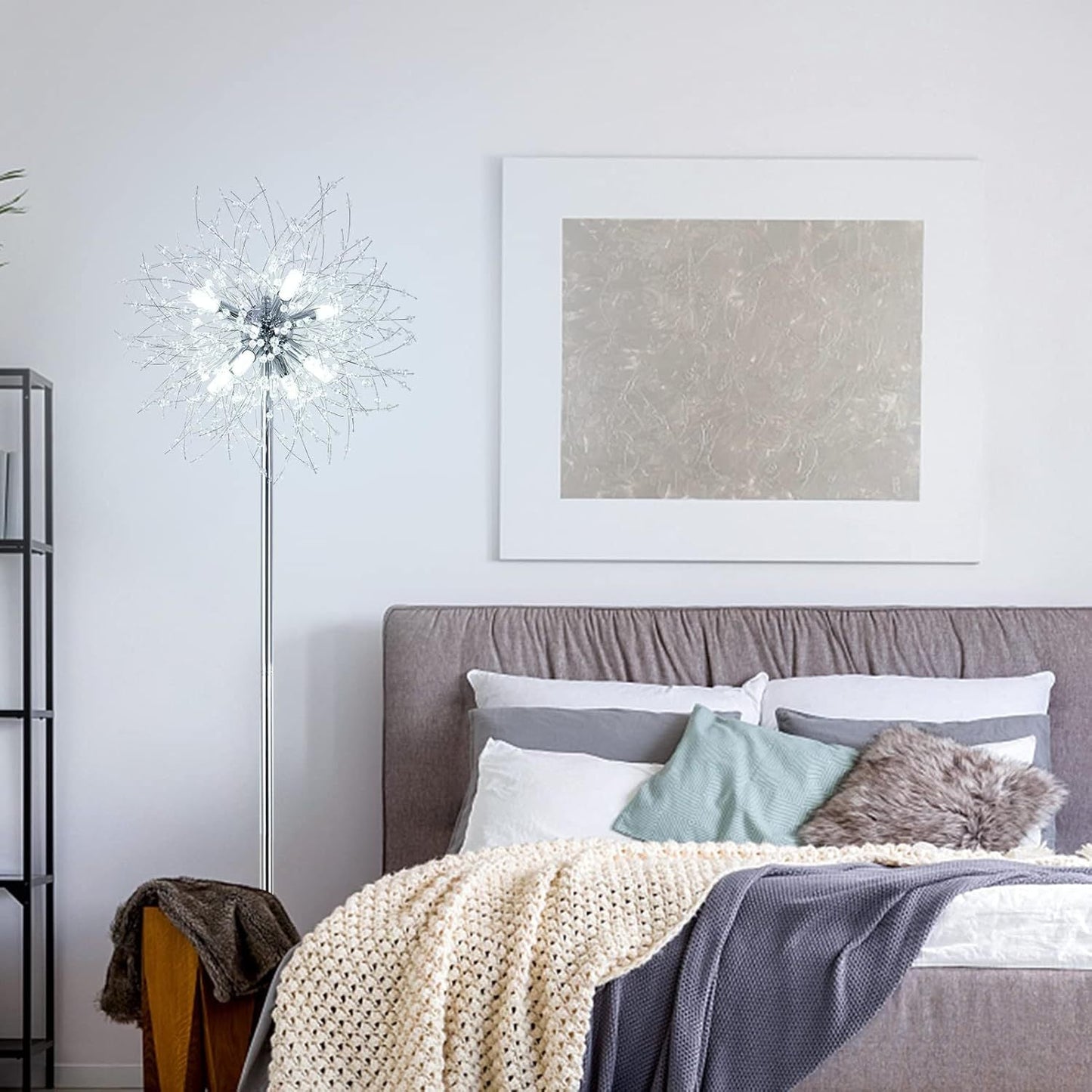 Crystal Floor Lamp, High Pole Lamp, Fireworks Lamp