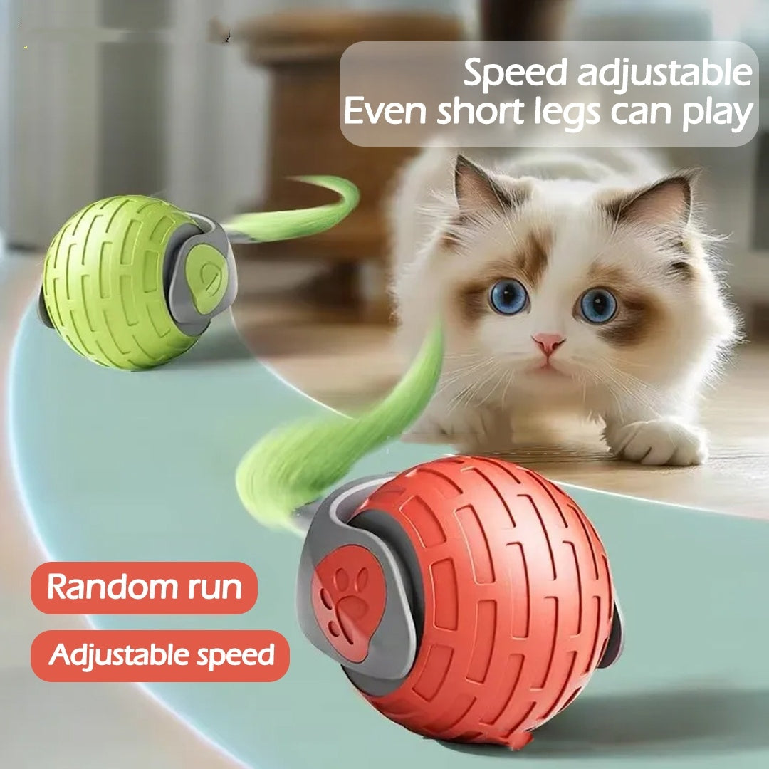 Tireless Playmate: Auto-Rolling Cat Ball with Prey-Like Movements