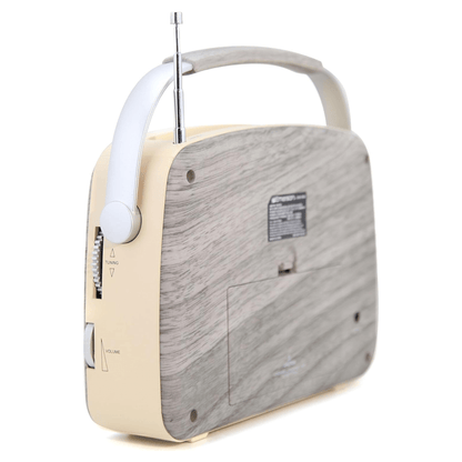 Emerson Retro Radio Bluetooth 5.0 Portable AM/FM Rechargeable Analog Wood Finish