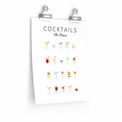 Stylish Cocktail Recipe Wall Art – Unframed Matte Poster