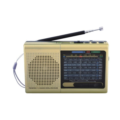 9-Band Portable Radio with Bluetooth & Rechargeable Battery