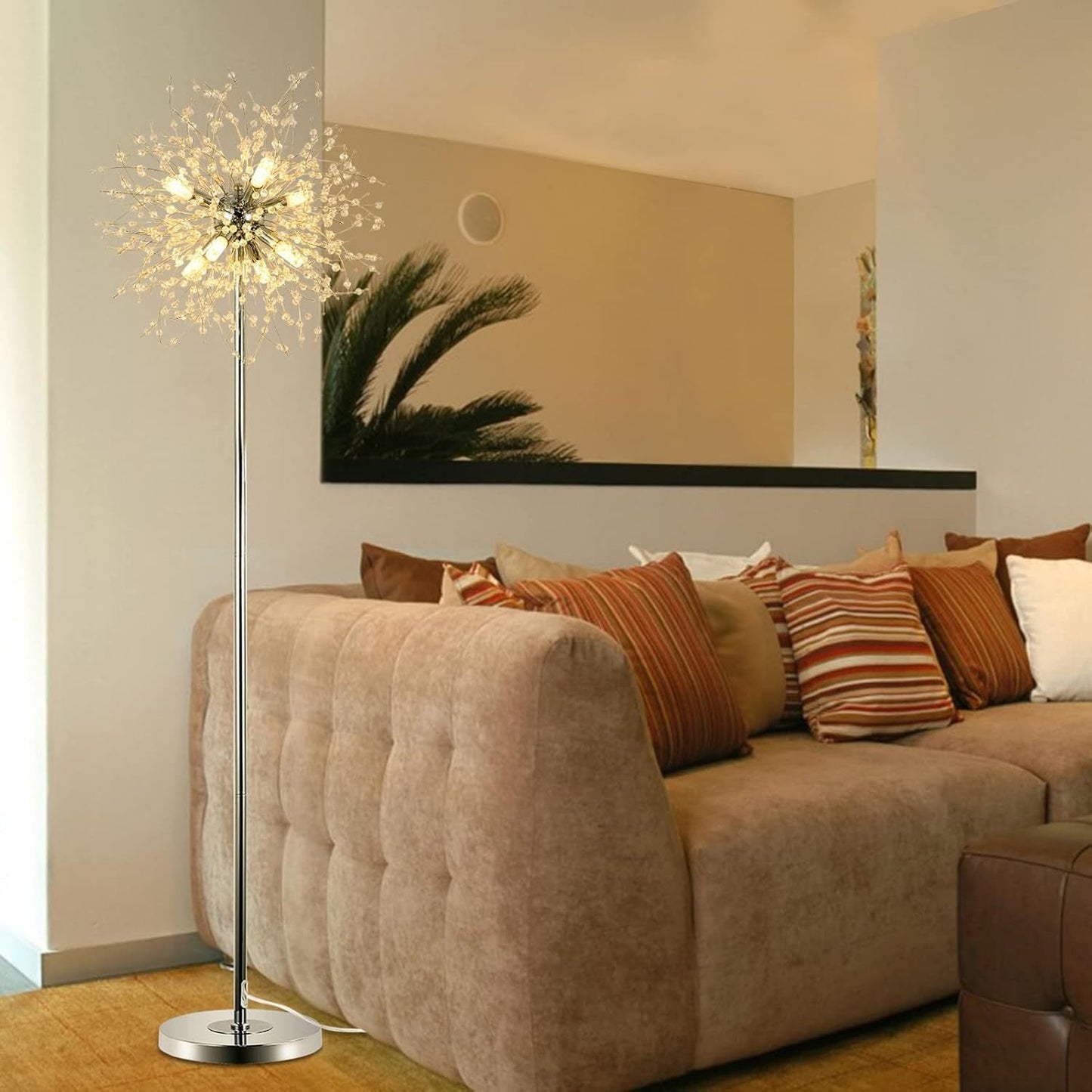 Crystal Floor Lamp, High Pole Lamp, Fireworks Lamp