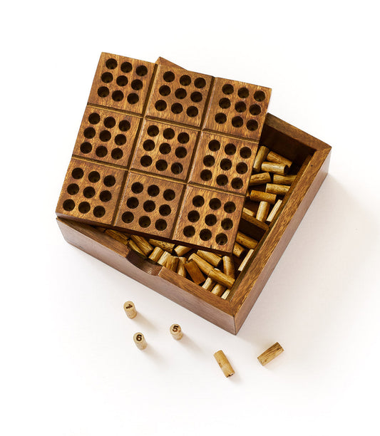 Handcrafted Mango Wooden Sudoku Peg Game