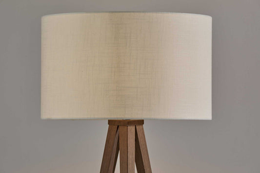 Black Metal Tripod Floor Lamp with Drum Shade