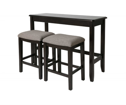 Space-Saving Sofa Bar Table with Stools – 3-Piece Set