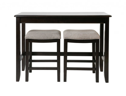 Space-Saving Sofa Bar Table with Stools – 3-Piece Set