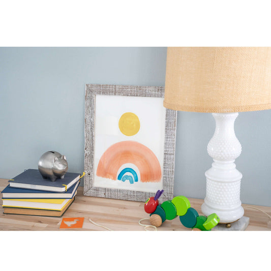 Handcrafted 16x20 Rustic Whitewashed Wood Picture Frame