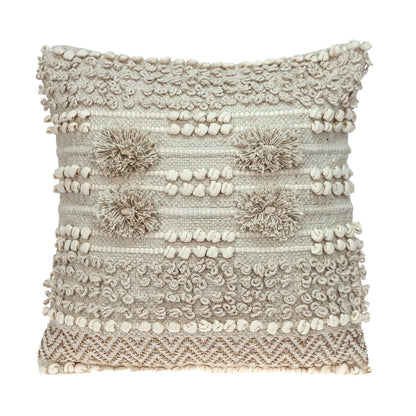 Sandstone Ivory Textured Pillow | Cozy Handwoven Cotton Blend