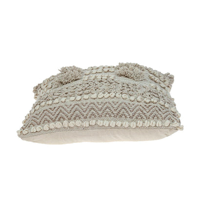 Sandstone Ivory Textured Pillow | Cozy Handwoven Cotton Blend