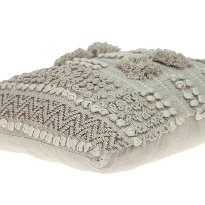 Sandstone Ivory Textured Pillow | Cozy Handwoven Cotton Blend