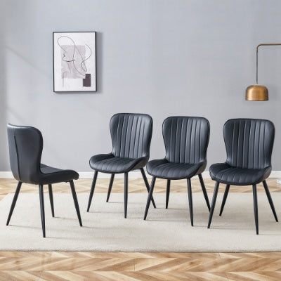 Curved Comfort Dining Chair 4-Pack – Ergonomic & Stylish