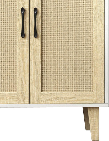 Stylish Storage Console with Rattan Doors | Buffet Cabinet