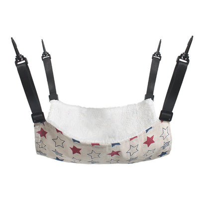 Adjustable Dual-Sided Cat Hammock in Star/Plaid Patterns