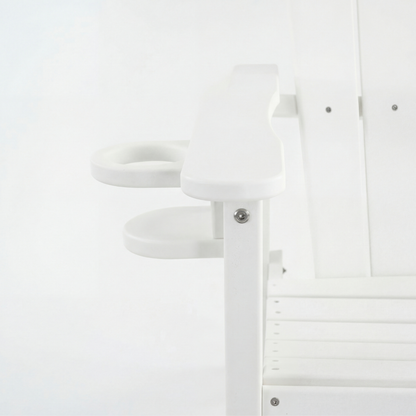 All-Weather HDPE Bar Height Adirondack Chair with Cup Holder