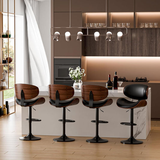 360° Swivel Adjustable Height Bar Stools – Ergonomic & Comfortable Design