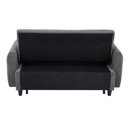 Hudson Modern Dark Grey Loveseat Sleeper in Textured Corduroy