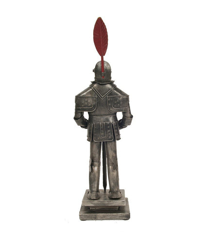 18" Gray Metal Knight Figurine