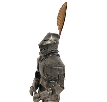 18" Gray Metal Knight Figurine