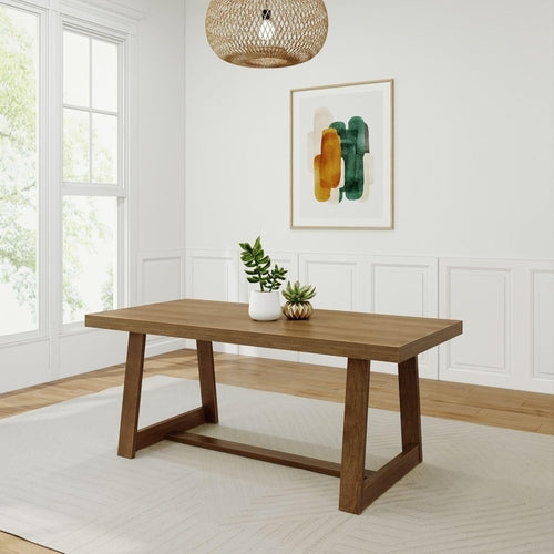 Plank+Beam Farmhouse Dining Table – Solid Wood, Seats 6