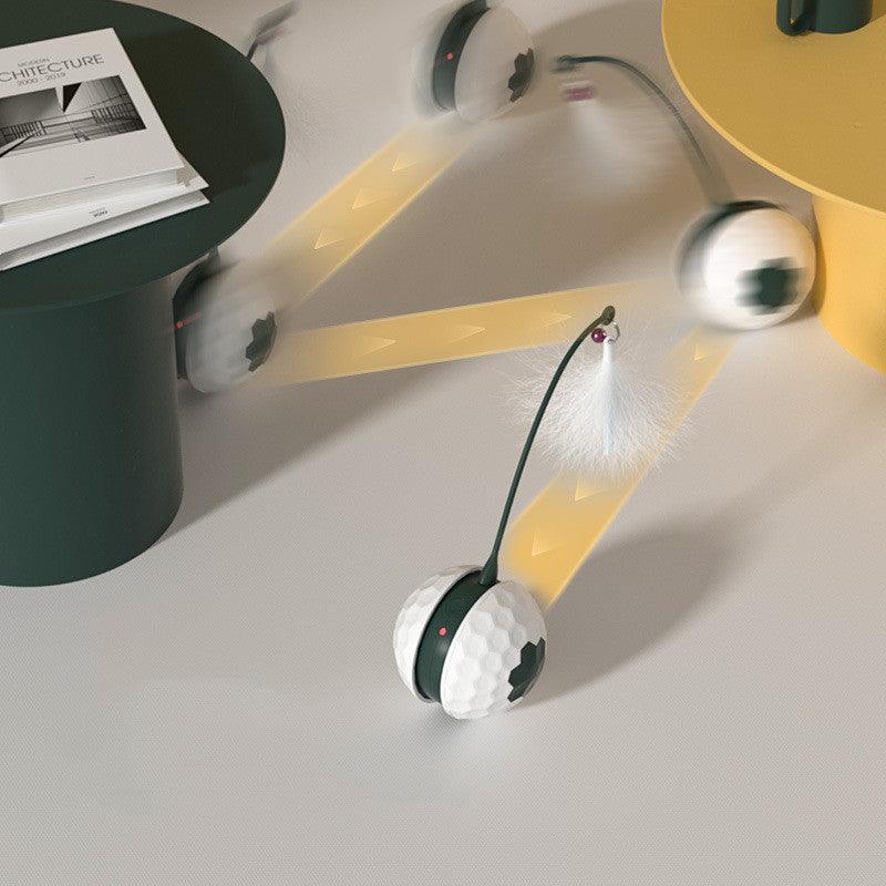 Electric Interactive Cat Toy with Feather – USB Rechargeable Automatic Cat Teaser