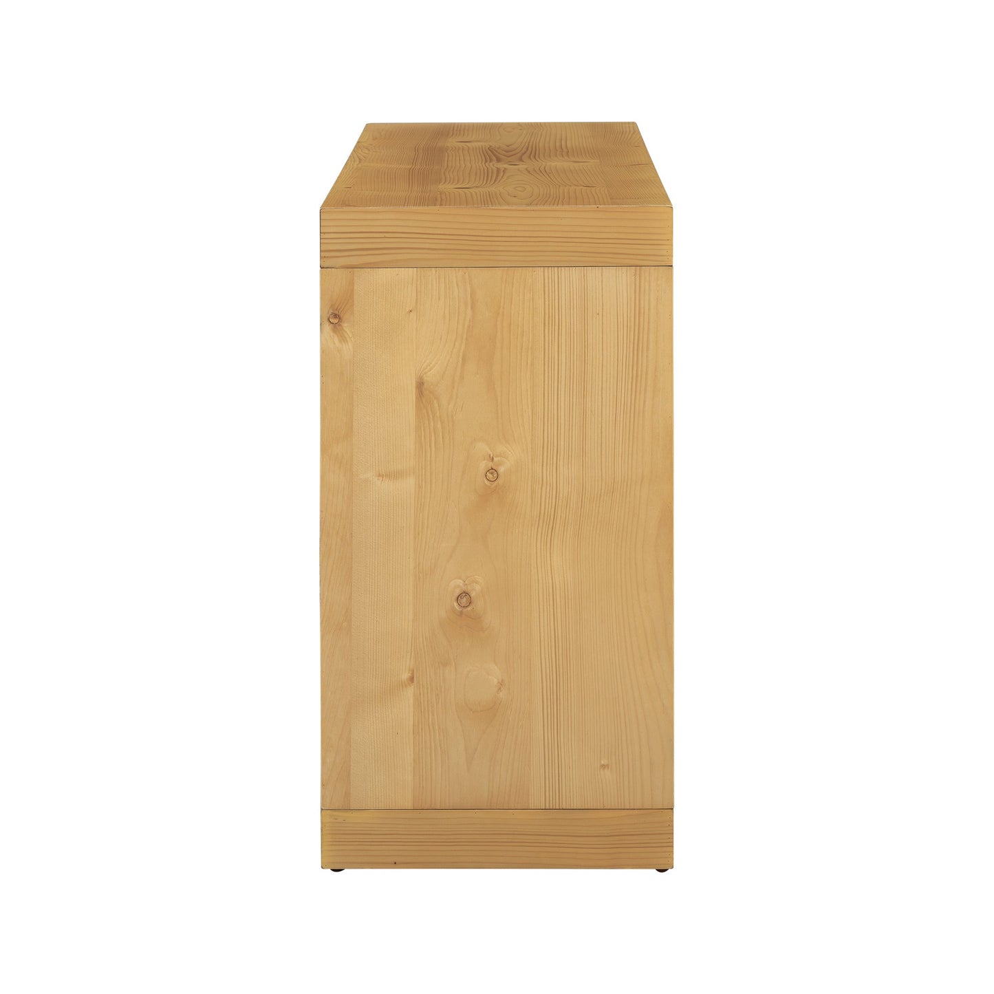 Modern Minimalist Entryway Console Table with Storage Shelf – Natural Wood Hallway Table