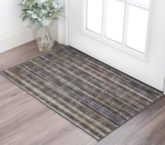 2' x 3' Brown Ombre Tufted Handmade Rug – Warmth with a Touch of Artistry