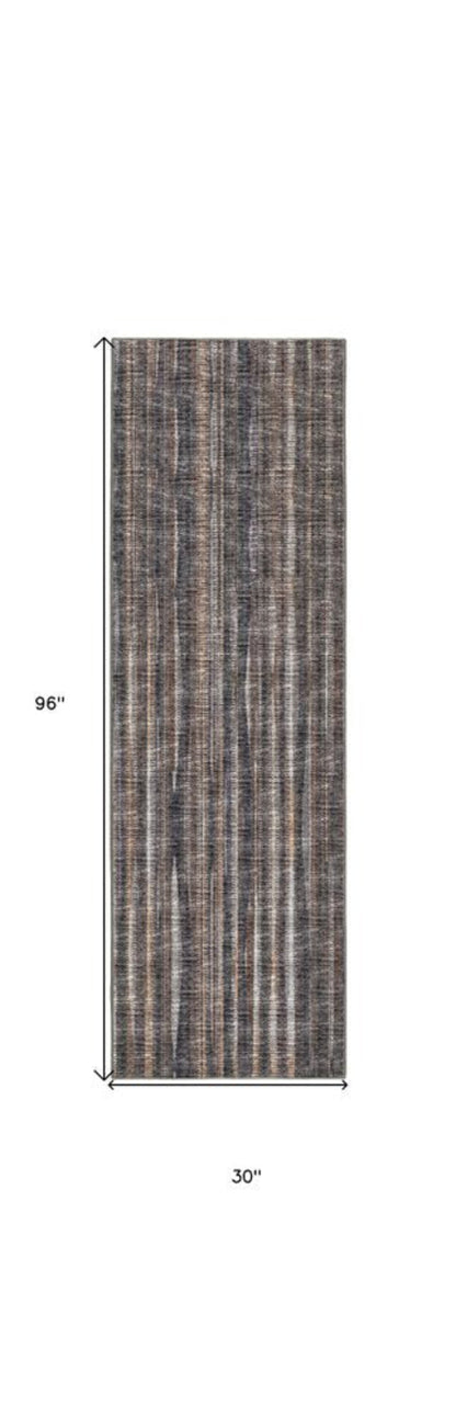 3' x 8' Brown Ombre Tufted Runner – Warmth with Modern Texture