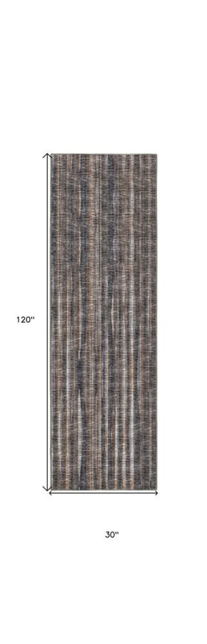 3' x 10' Brown Ombre Tufted Runner – Sleek & Sophisticated Flow