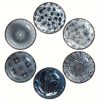 6-Piece Ceramic Snack Plates