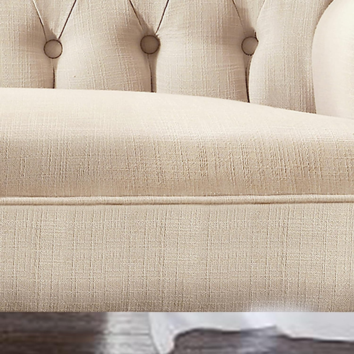 Tufted Chesterfield Settee with Rolled Arms