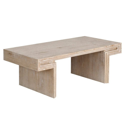 American Vintage Industrial Coffee Table, Premium Reclaimed Wood Replica