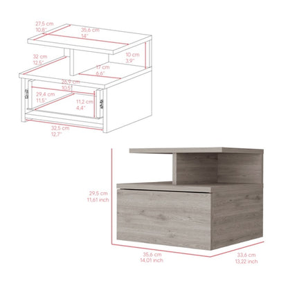 Small Space 12" Storage Nightstand