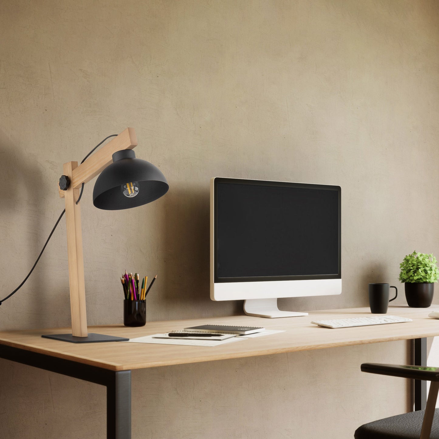 Natural Scandinavian Industrial Night Lamp – OSLO Multi-Light Collection