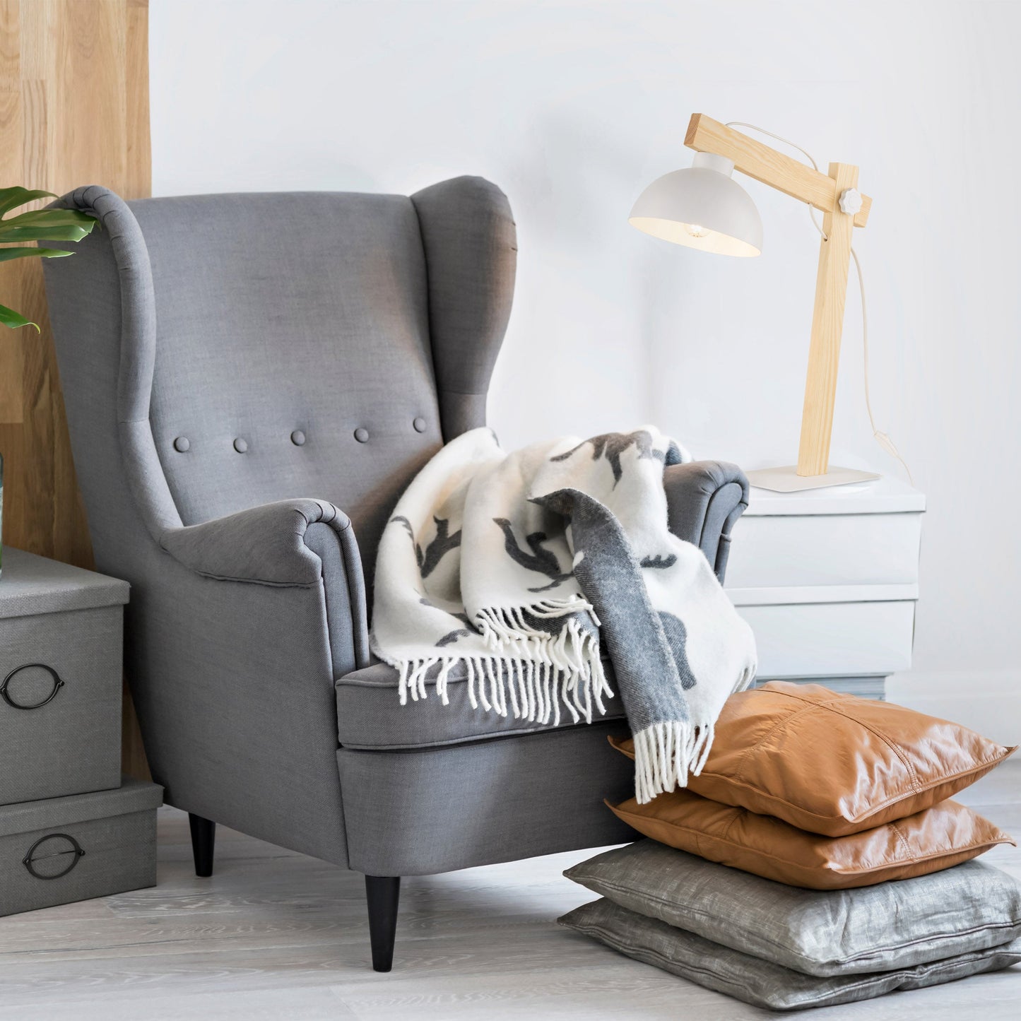 White Scandinavian Industrial Night Lamp – OSLO Multi-Light Collection