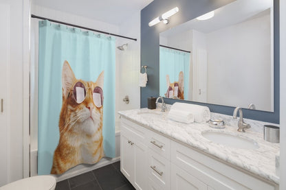 Cat Rules Shower Curtain