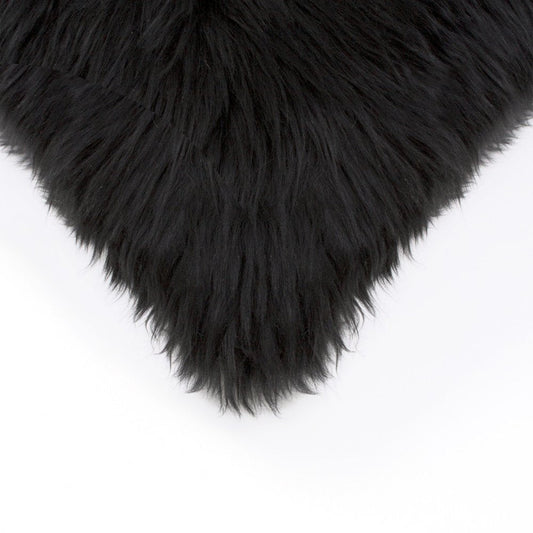 Black Sheepskin Throw Pillows – Luxurious Texture, Modern Edge