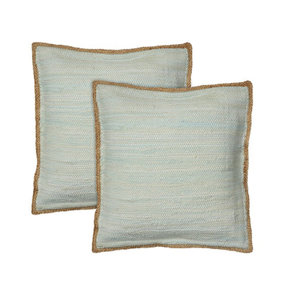 Bohemian Hand-Woven Cotton & Jute Throw Pillow Set (Set of 2)